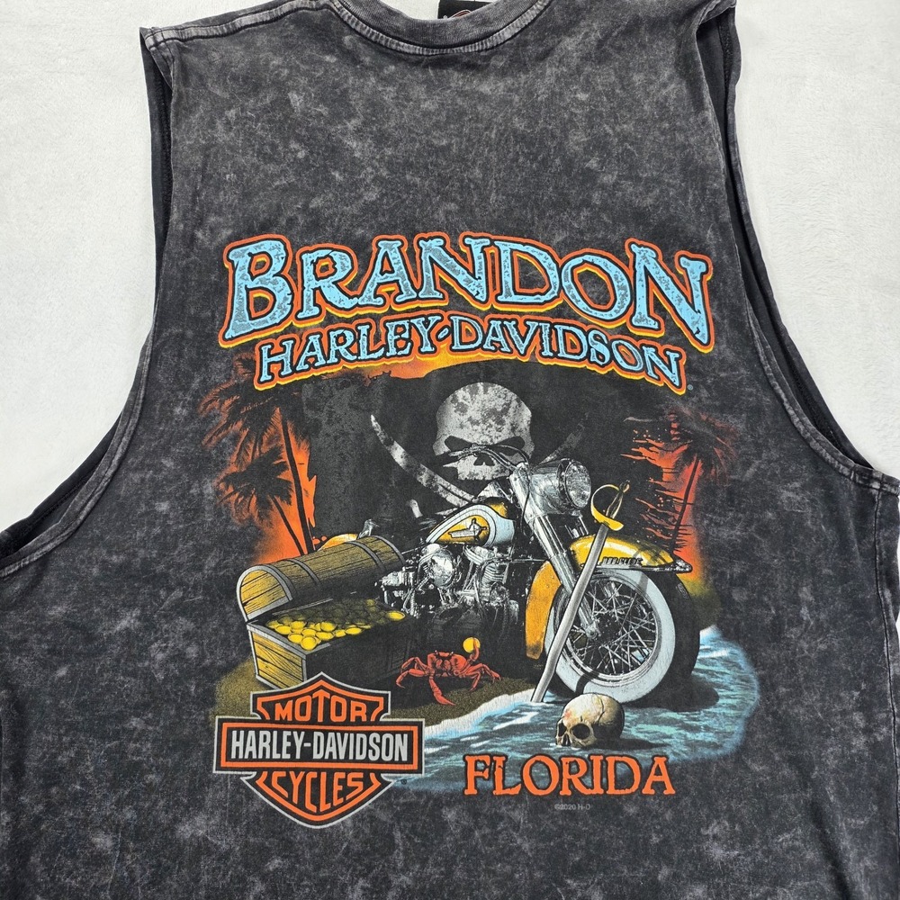 Harley Davidson Of Brandon Florida Tank Top Shirt Men Sz L Black 2020 Beach